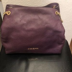 Michael Kors Large Tote golden chain grape handbag
